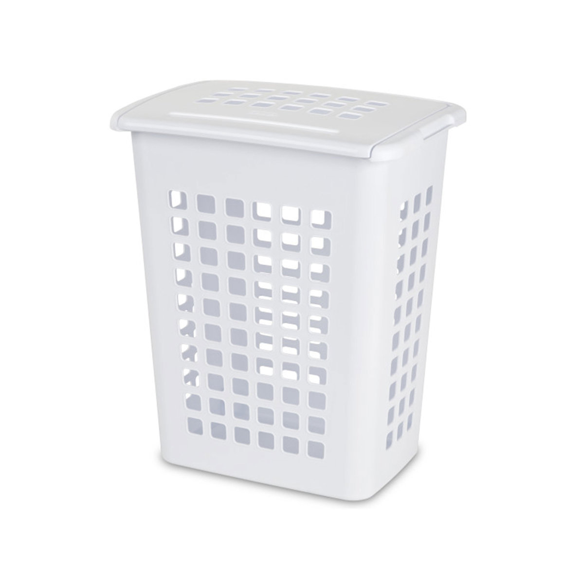 Sterilite Rectangular LiftTop Plastic Laundry Hamper Basket Bin w/ Lid